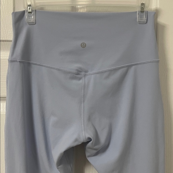 Lululemon Align High Waisted No Seam Soft/Ice Blue Crop Leggings - size 10 - Picture 1 of 10